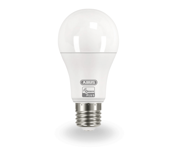ABUS Z-Wave E27 LED-Leuchtmittel mit Repeaterfunktion, dimmbar, 2700 K warmweiß, Sprachsteuerung